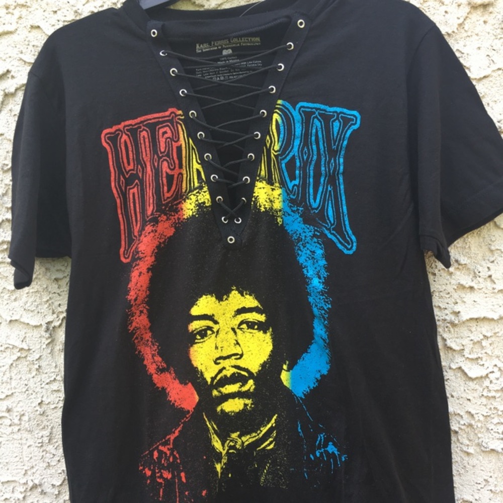 LF inspired Jimi hendrix lace up top- laced up